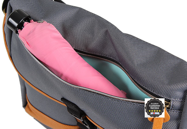 Bianchi - LBTC-03 : A4 Messenger Black (สีดำ/ ขอบหนังสีน้ำตาล) thumbnail 13